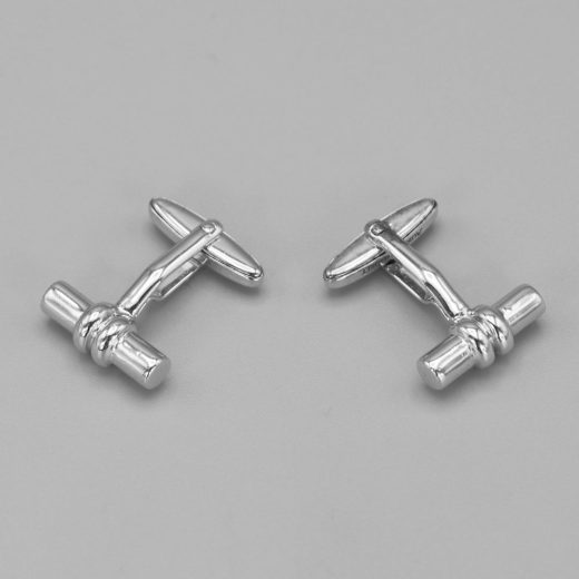 Boutons De Manchette Argent Massif Baguette | Cadeaux de Famille Boutons De Manchette Argent Massif Baguette