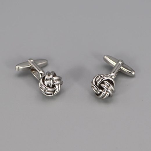 Boutons De Manchette Argent Massif Noeud