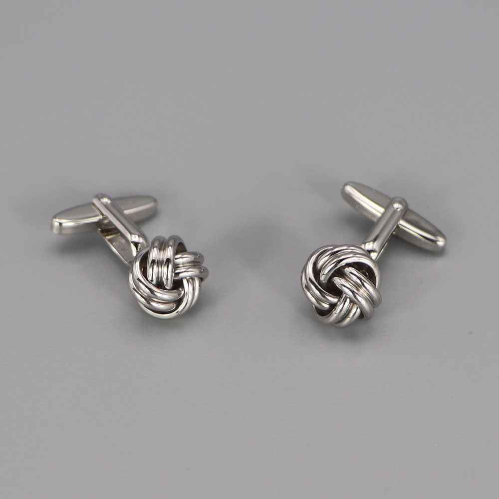 Boutons De Manchette Argent Massif Noeud
