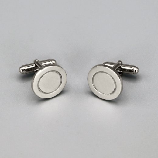 Boutons De Manchette Argent Massif Rond Filet | Cadeaux de Famille Boutons De Manchette Argent Massif Rond Filet