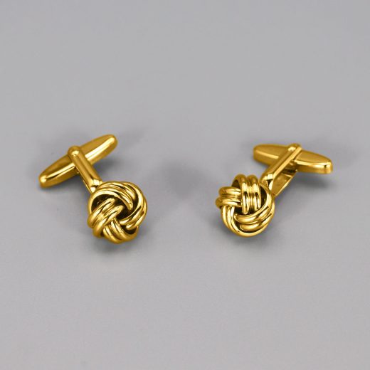 Boutons De Manchette Argent Massif Vermeil Noeud