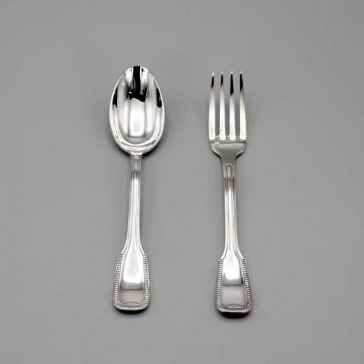 Aubry Cadoret Couvert Bebe Metal Argente Godrons 4