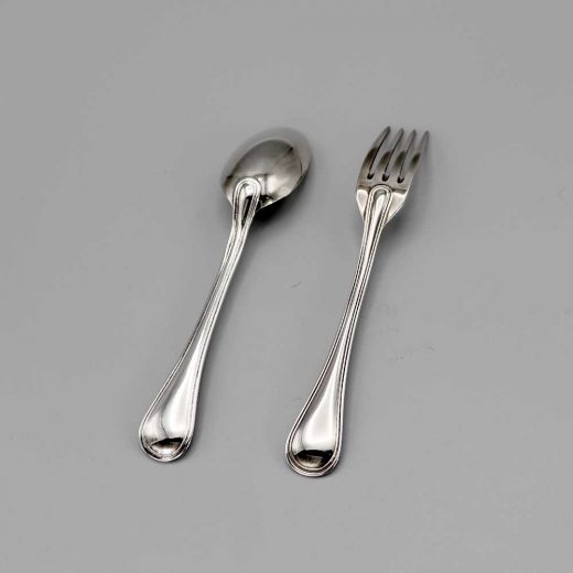 Aubry Cadoret Couvert Bebe Metal Argente Jonc 2