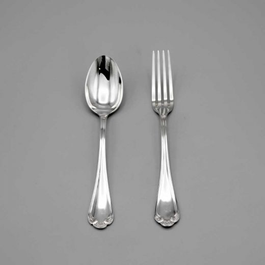 Aubry Cadoret Couvert Bebe Metal Argente Rocailles 3