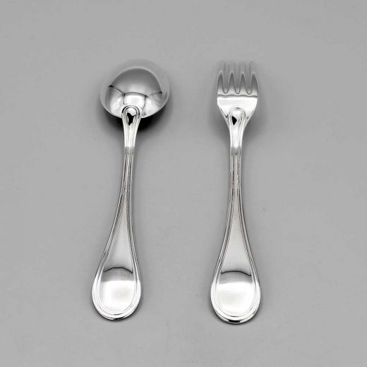 Aubry Cadoret Couvert Enfant Argent Massif Jonc 2