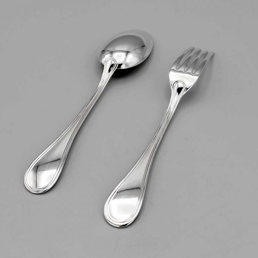 Aubry Cadoret Couvert Enfant Argent Massif Jonc 4