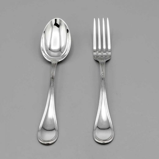 Aubry Cadoret Couvert Enfant Argent Massif Jonc