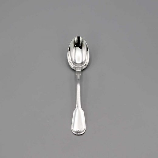 Aubry Cadoret Cuillere A Cafe Bebe Metal Argente Filet Ancien