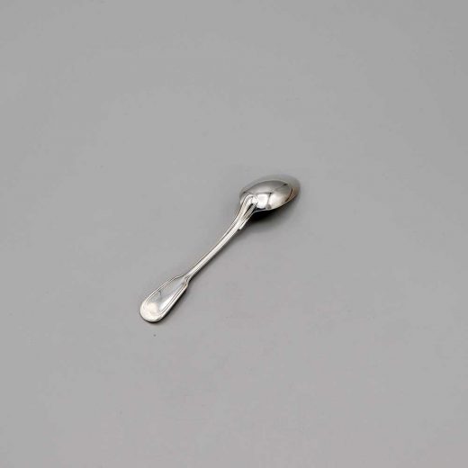 Aubry Cadoret Cuillere A Moka Bebe Metal Argente Filet Ancien 2