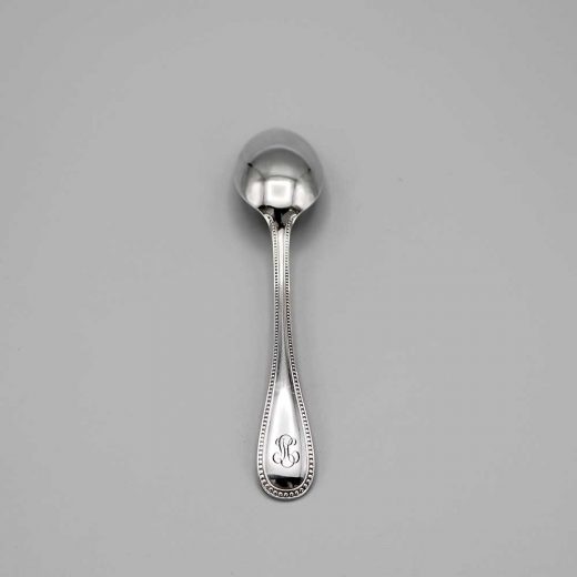 Aubry Cadoret Cuillere Bebe Metal Argente Perles 2