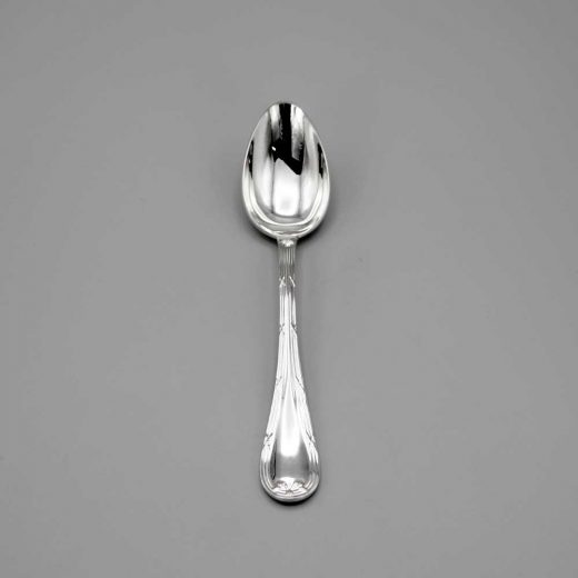 Aubry Cadoret Cuillere Bebe Metal Argente Rubans Croises