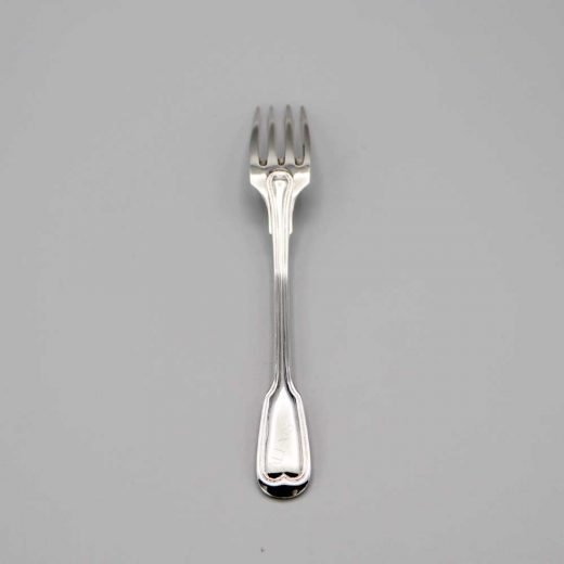 Aubry Cadoret Fourchette Bebe Metal Argente Filet Ancien 2