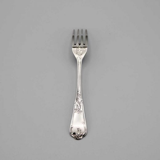 Aubry Cadoret Fourchette Bebe Metal Argente Louis Xv Regence 2
