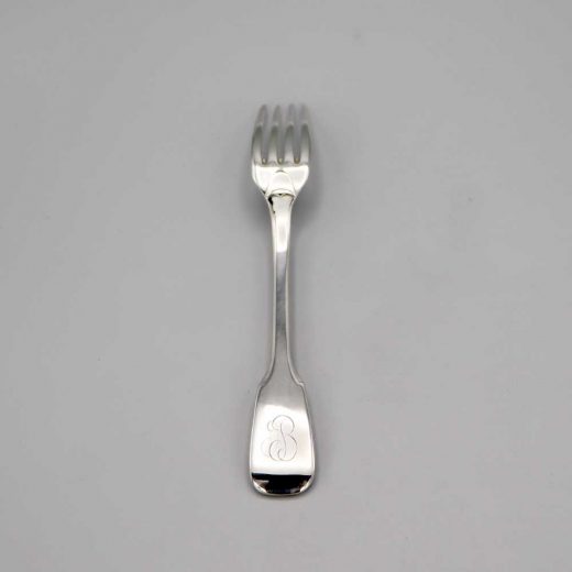 Aubry Cadoret Fourchette Bebe Metal Argente Uniplat 2