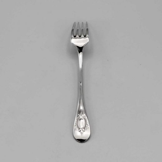 Aubry Cadoret Fourchette Enfant Metal Argente Medaillon 2