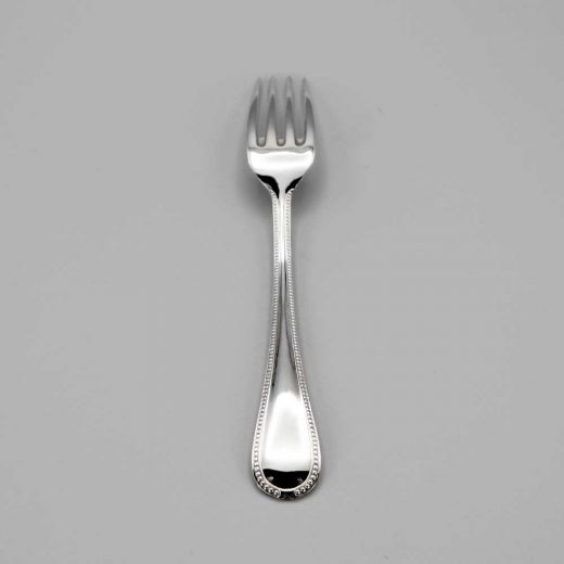 Aubry Cadoret Fourchette Enfant Metal Argente Perles 2