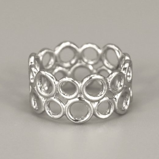 Bague Femme Argent Massif Ajouree Bulles Aubry Cadoret