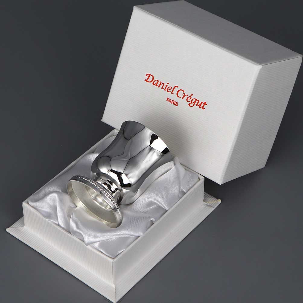Coquetier En Argent Daniel Cregut Perles Sur Piedouche
