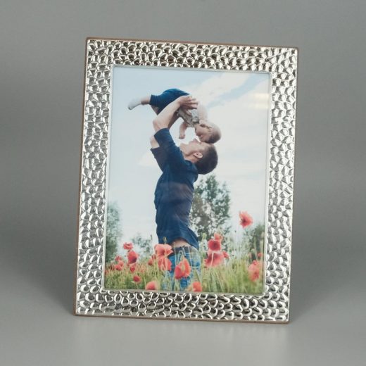 Cadre Photo En Argent Massif Ecailles Portrait