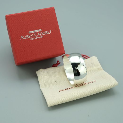 Rond Serviette Argent Tonneau Uni Aubry Cadoret