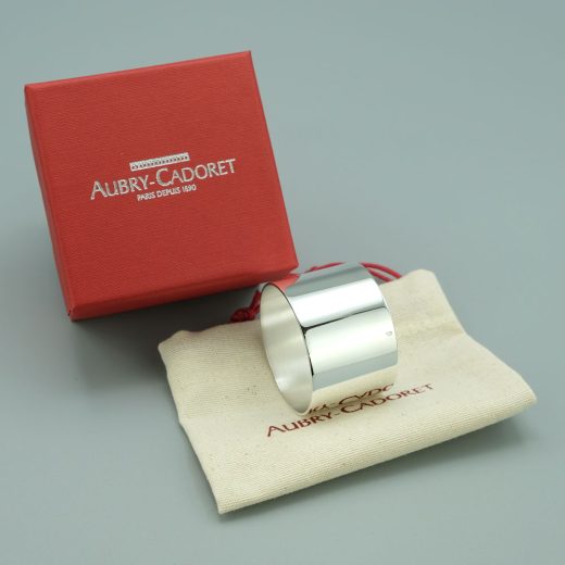 Rond Serviette Grave Argent Uni Plat Aubry Cadoret