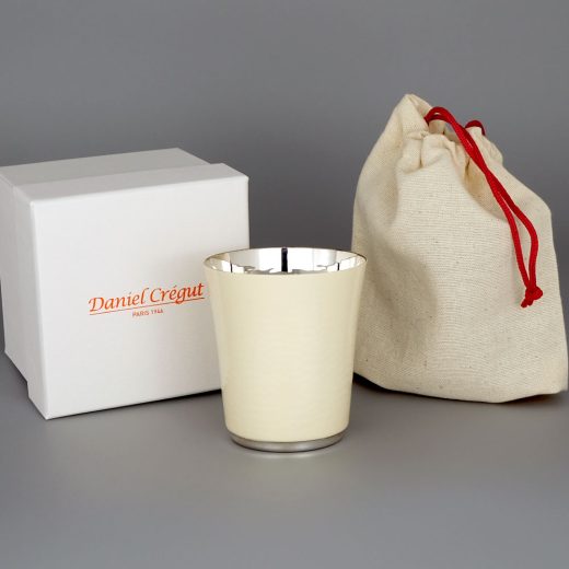 Gobelet En Argent Laque Blanc Daniel Cregut