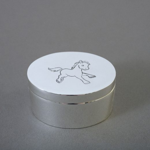 Daniel Cregut Boite Metal Argente Petit Cheval 1